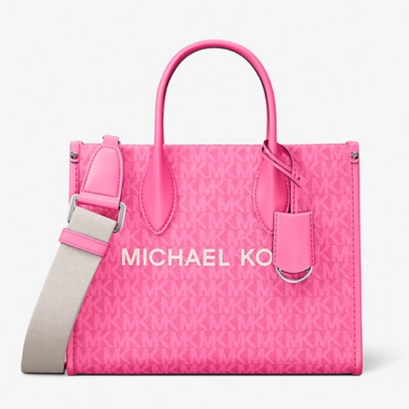 Michael Kors Mirella Pink Tote Bag. - Picture 3 of 7